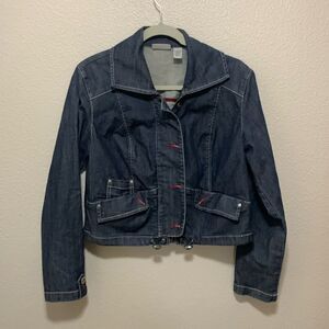Chico’s Platinum Women’s Denim Jacket Size XS (0) Blue